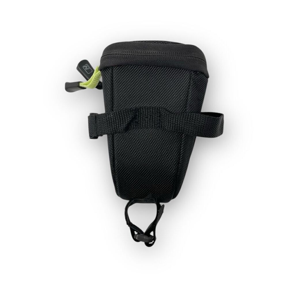 Nishiki Triangle Black Bike Pack Saddle Bag Stash Small Straps Buckles Cycling